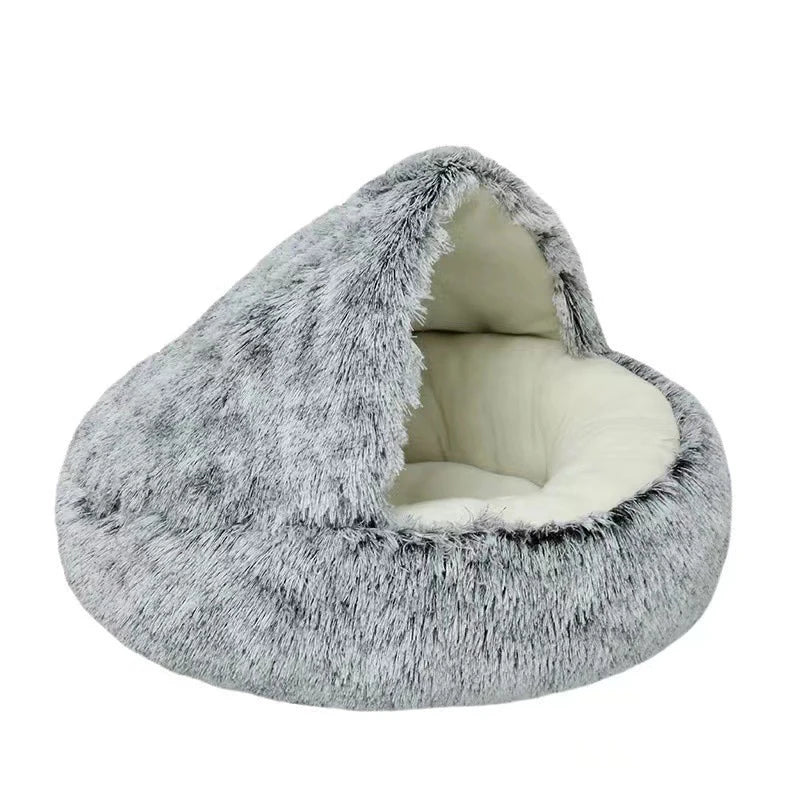 Panier pour petit chien nid douillet de couleur gris