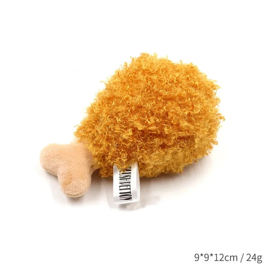 Peluche pour chien en forme de poulet avec des poils. Image produit Boutiquechien