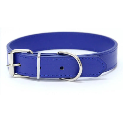 collier pour chiot bleu de style cuir. Image produit Boutiquechien