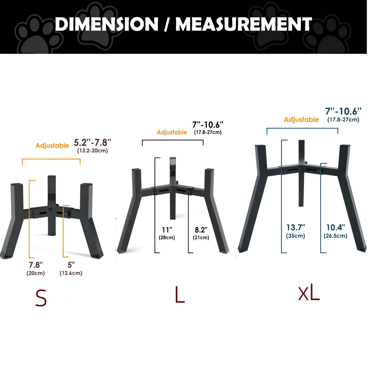Porte gamelle chien tailles 
