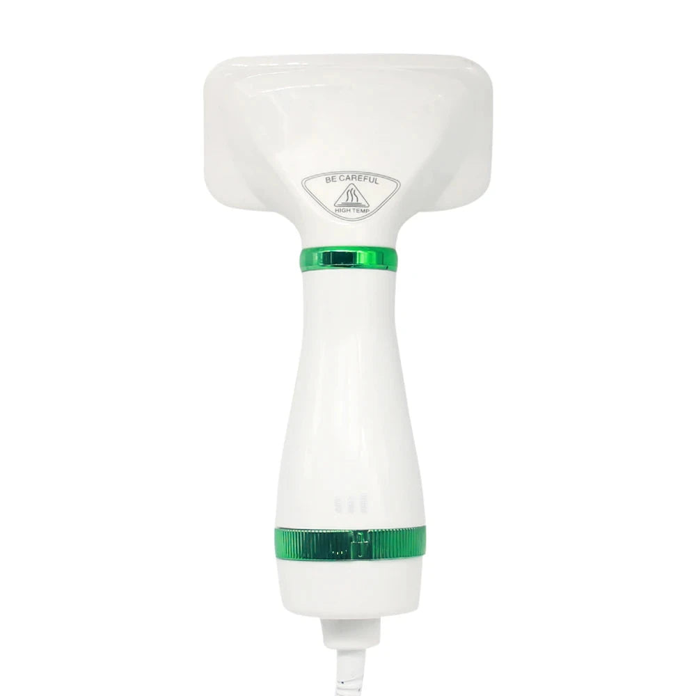 Pulseur chien de couleurs blanc avec des liserais vert. Image produit Boutiquechien