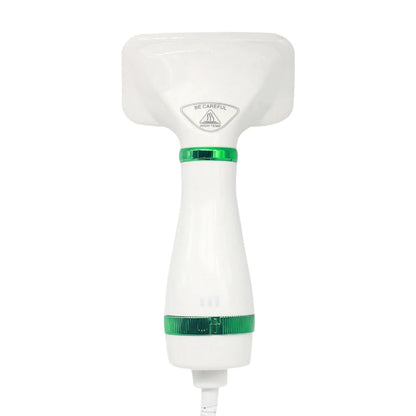 Pulseur chien de couleurs blanc avec des liserais vert. Image produit Boutiquechien