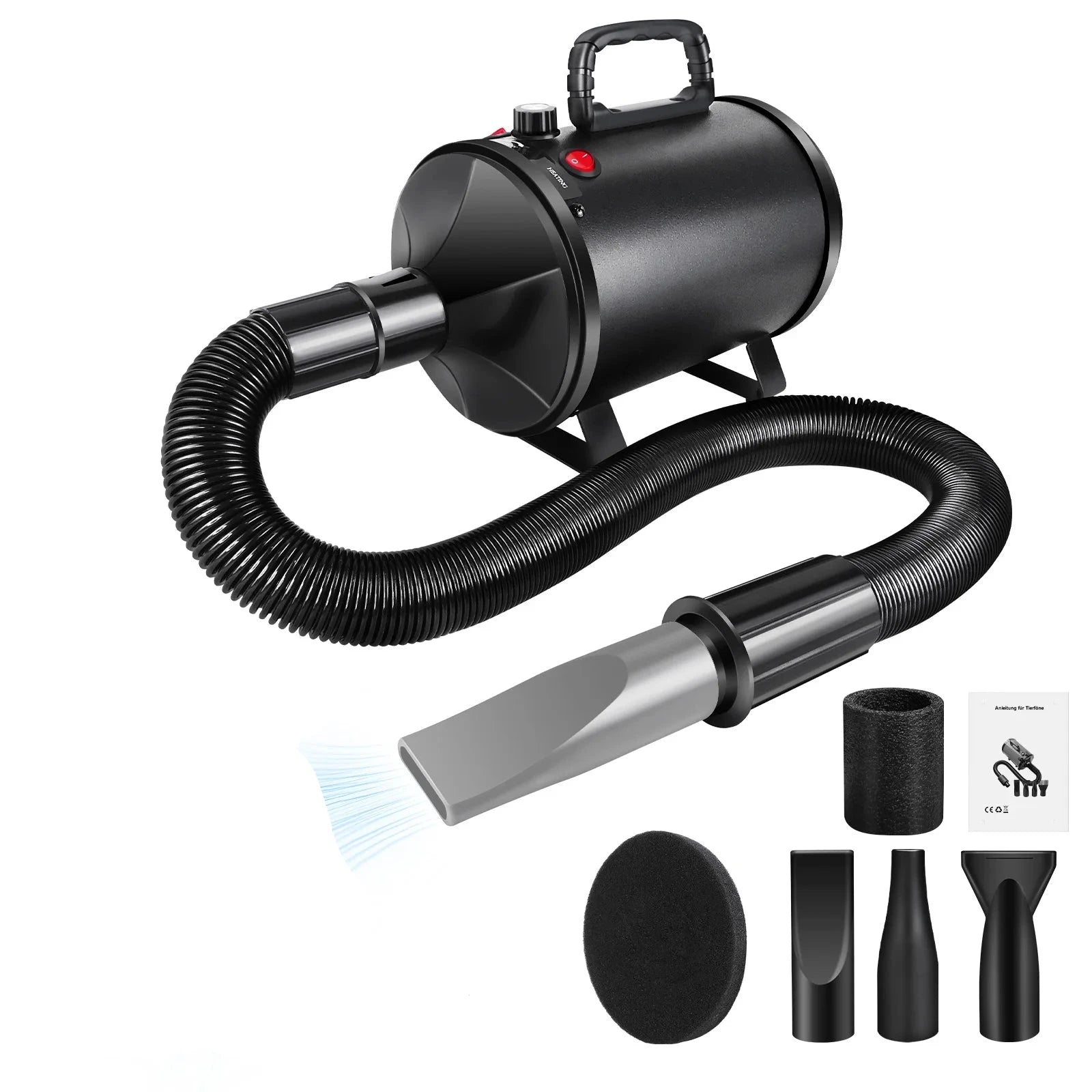 pulseur chien noir de 2800W pour professionnel. Pulseur chien de Boutiquechien