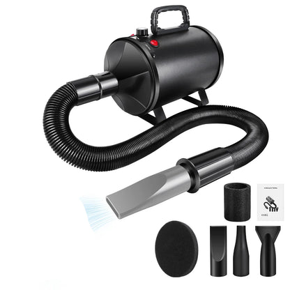 pulseur chien noir de 2800W pour professionnel. Pulseur chien de Boutiquechien
