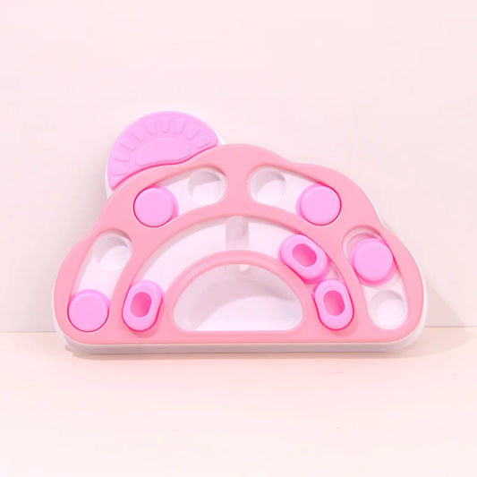 Puzzle pour chien de couleur rose et blanc en forme de nuage. image produit boutiquechien