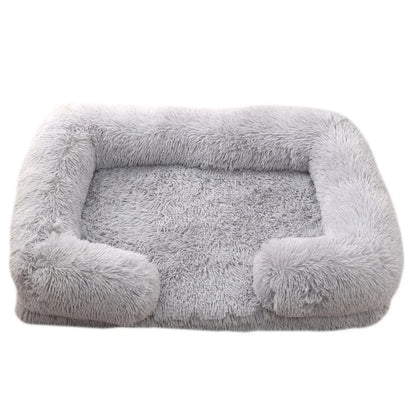 Panier pour grand chien avec oreiller gris