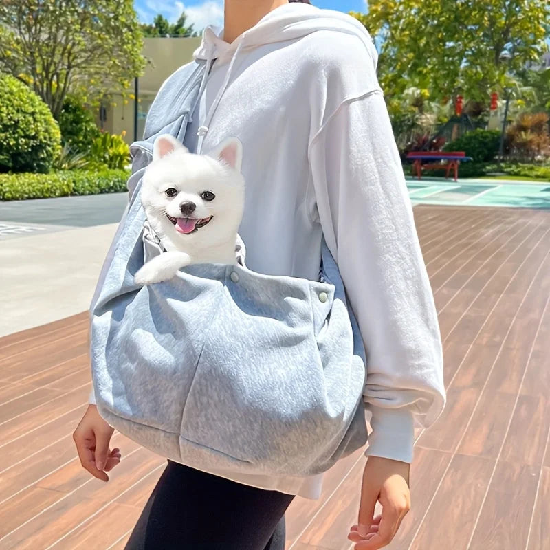 Sac banane pour chien avec chien blanc