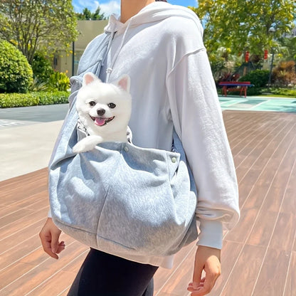 Sac banane pour chien avec chien blanc