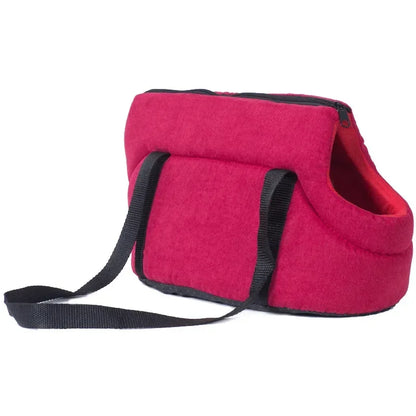 Sac de transport pour chien en voiture rouge fonce