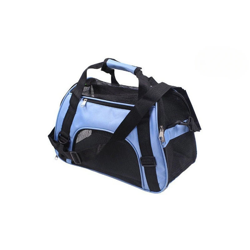 Sac de transport pour petit chien chihuahua bleu claire 