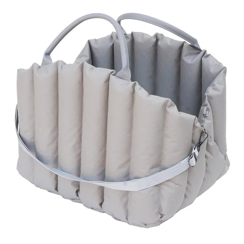 Sac de transport pour petit chien de luxe gris 
