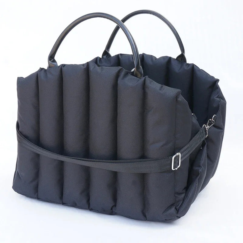 Sac de transport pour petit chien de luxe noir 