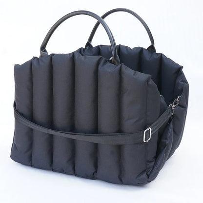 Sac de transport pour petit chien de luxe noir 