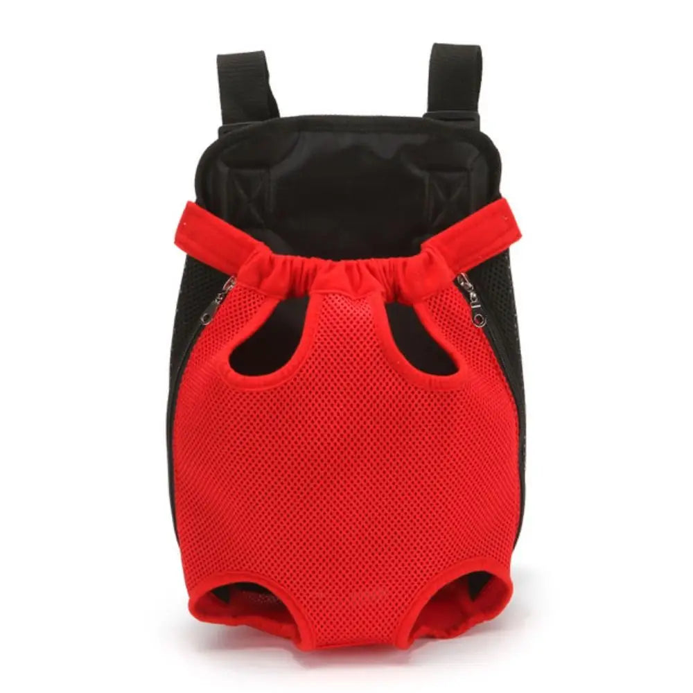 Sac kangourou pour chien rouge et noir 