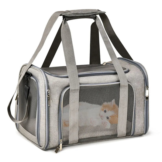Sac pour transporter chien gris