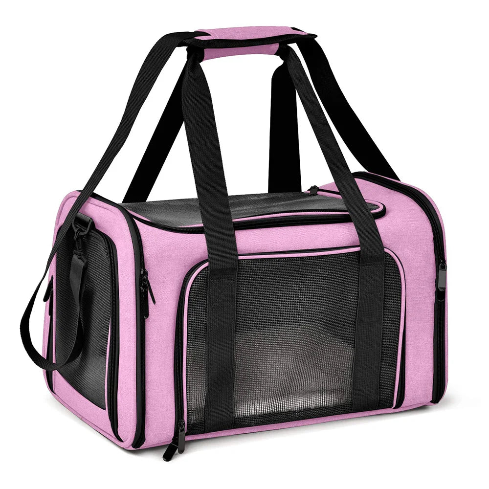 Sac pour transporter chien rose 