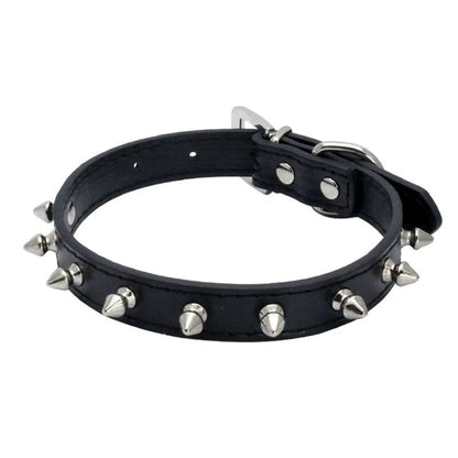 Collier chien cuir noir