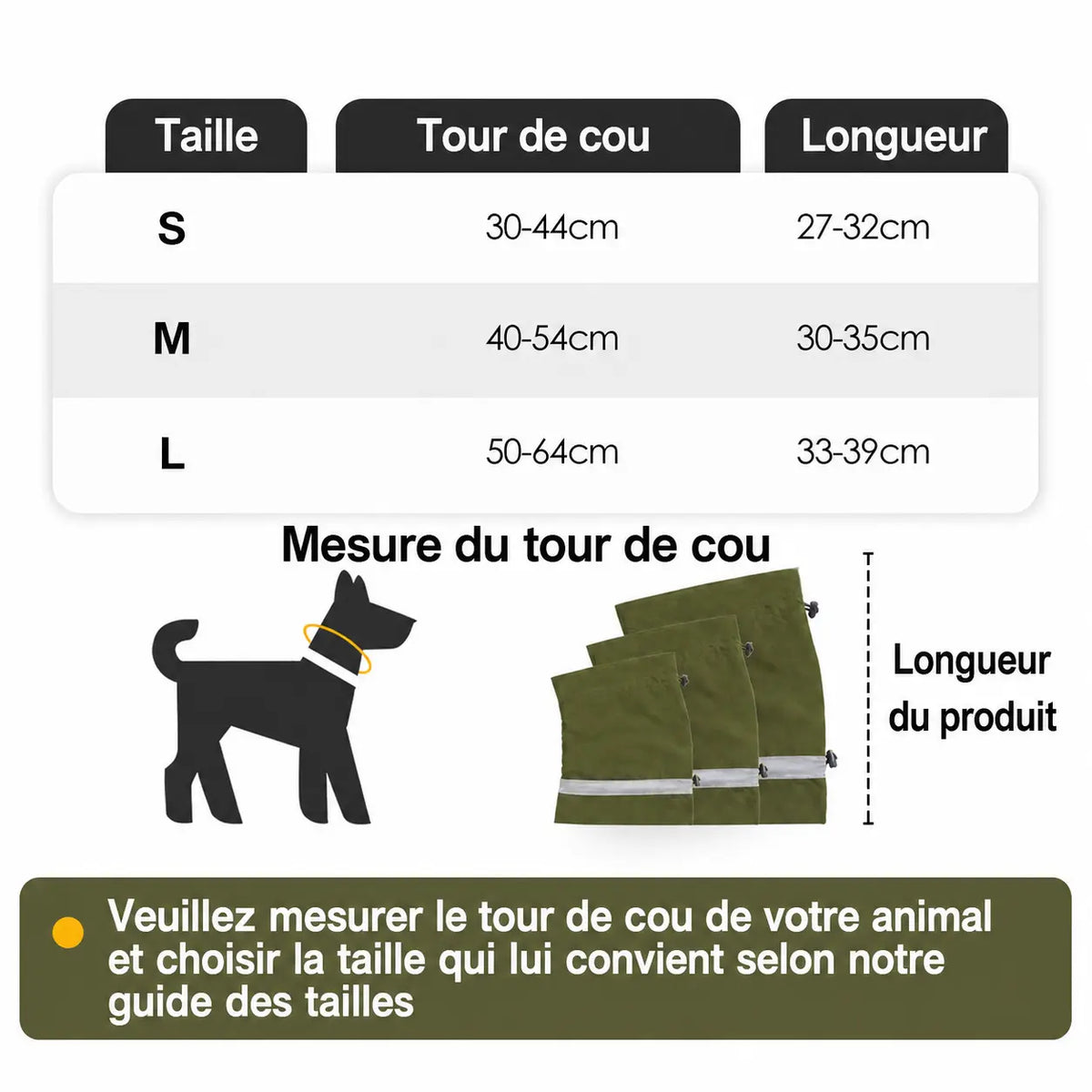 Snood imperméable cocker tailles