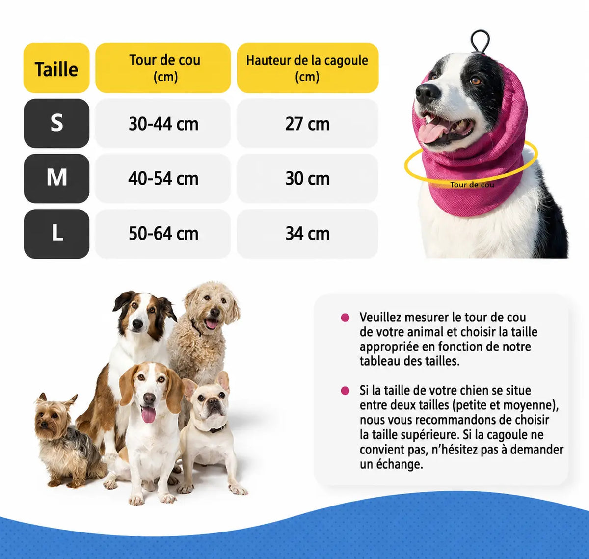 Snood pour cocker tailles du produit