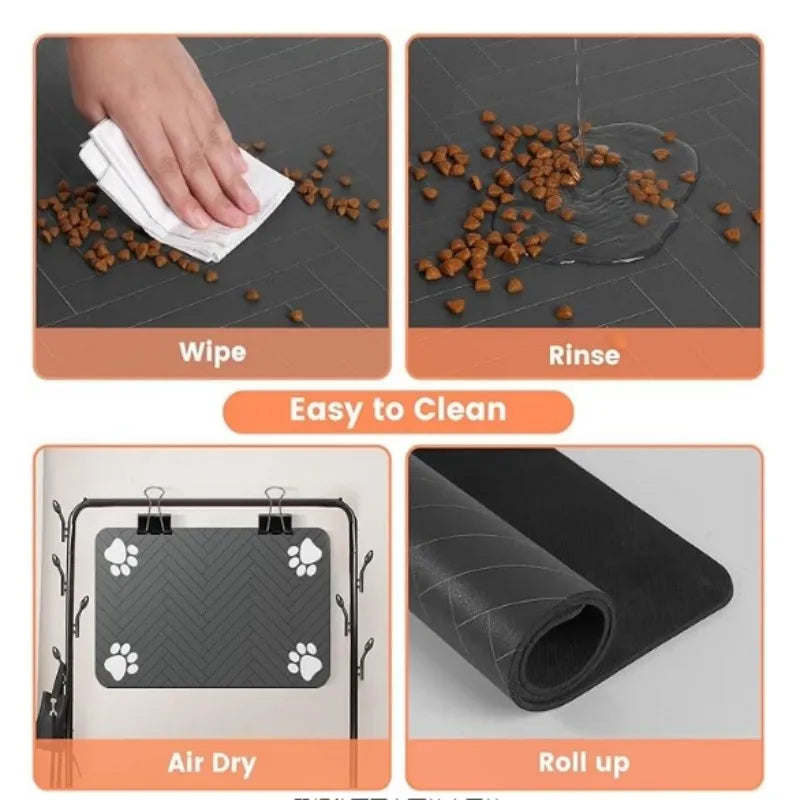 Tapis absorbant pour gamelle chien nettoyage chien