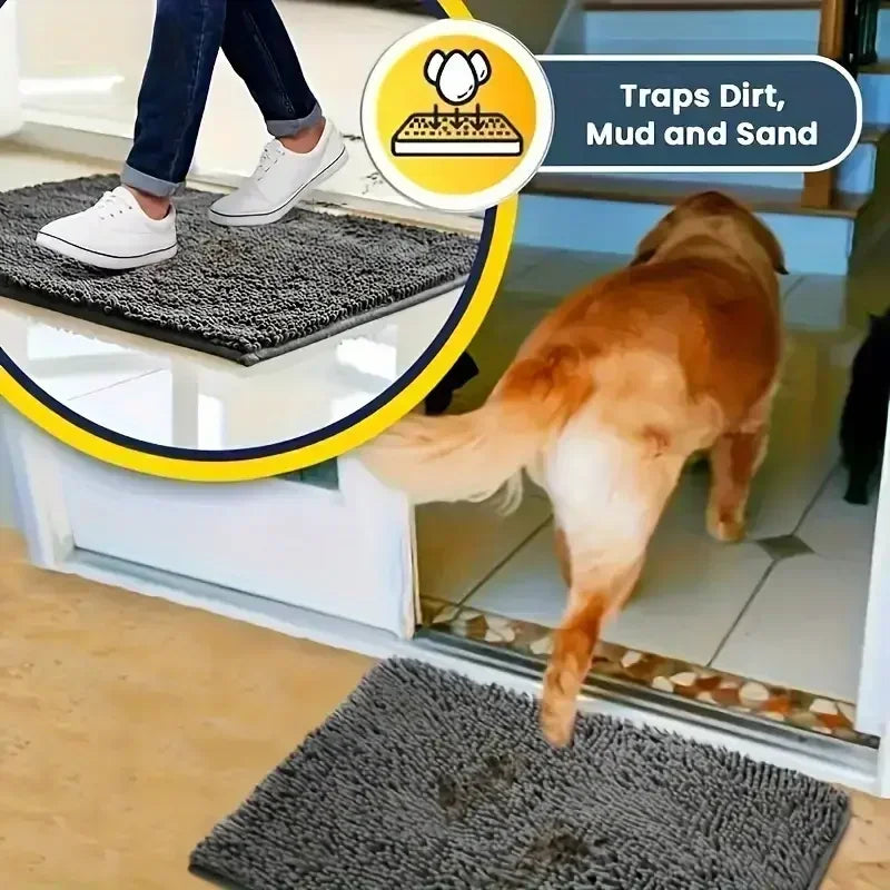Tapis absorbant pour pattes de chien exemples