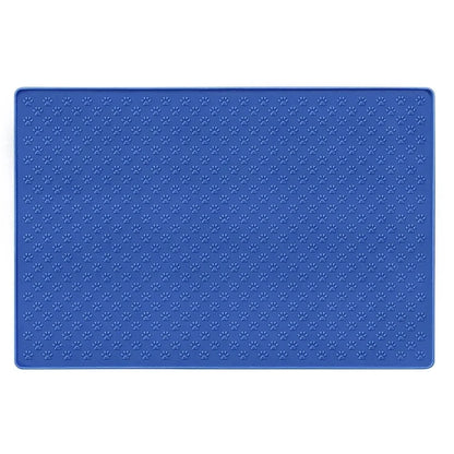 Tapis antiderapant gamelle chien de couleur bleu foncé 