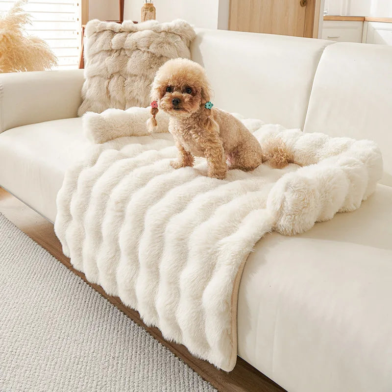 Tapis chien anti poils blanc