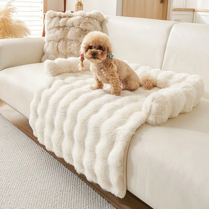 Tapis chien anti poils blanc