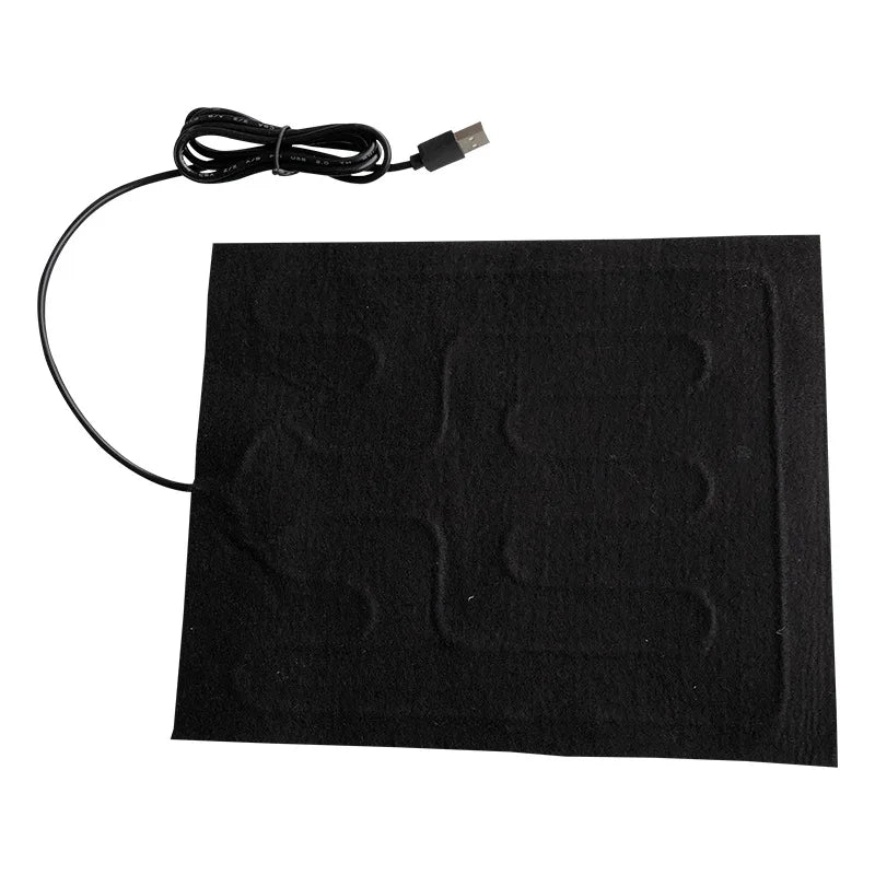 Tapis chien chauffant de couleur noir chauffant par USB. Image produit Boutiquechien
