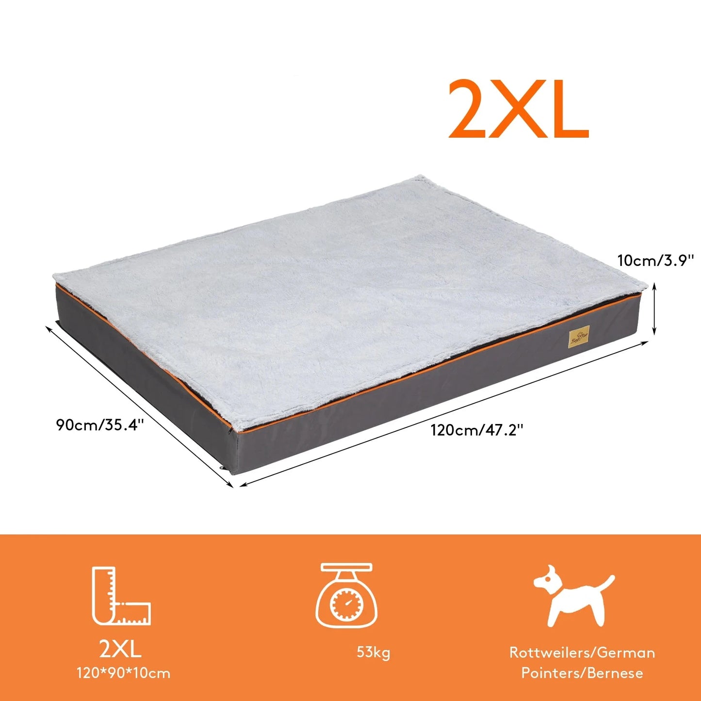tapis chien mou et orthopédique pour chienne tailles XXL parfait pour les grands chiens. Image produit Boutiquechien