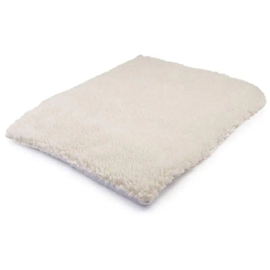 tapis doux pour animaux de couleur blanc. Le tapis chien est auto chauffé.  Image produit Boutiquechien