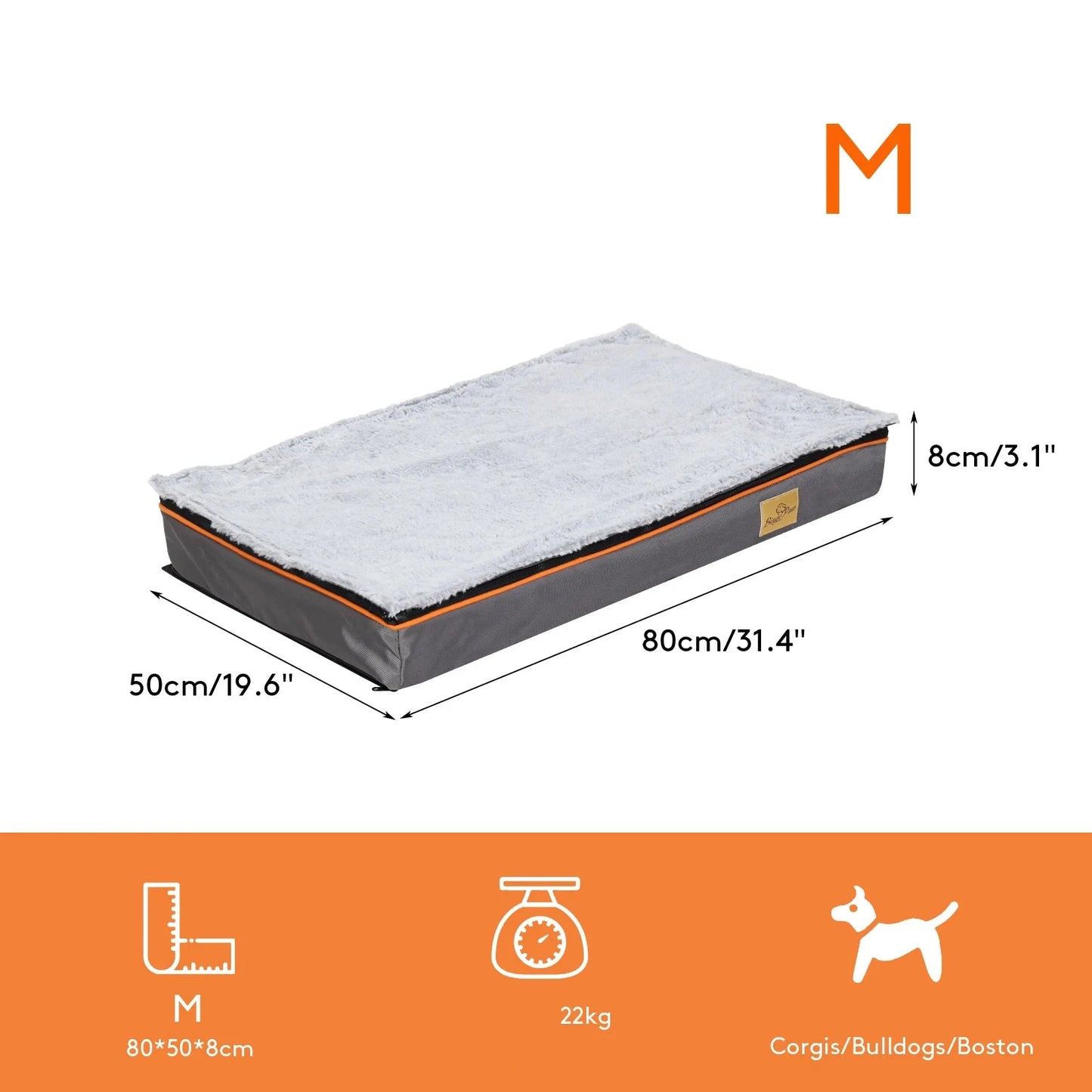 Tapis chien de tailles M de dimensions 80cm de long pour moyen chien. Image produit Boutiquechien