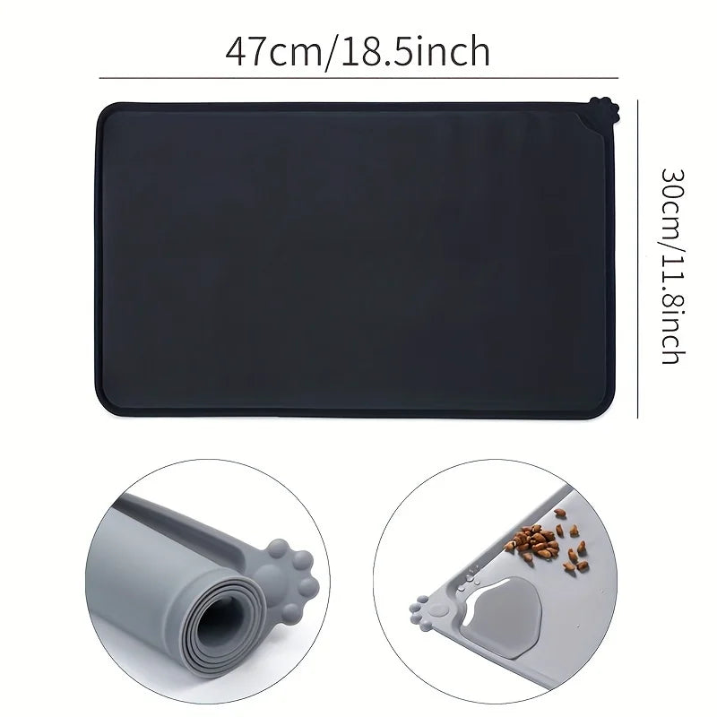 Tapis chien gamelle avec rebord avec toutes les dimensions