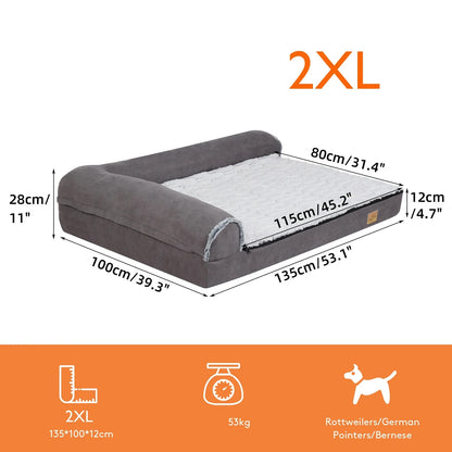 tailles du tapis pour chien de XXL avec une longueur de 135cm de long. Le tapis chien est parfait pour les grands chiens. Image produit Boutiquechien