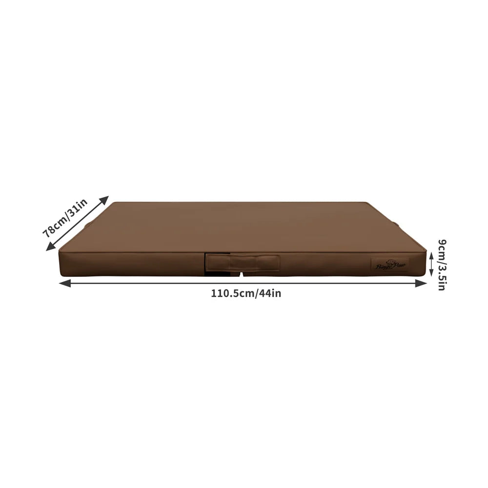Tapis chien de couleur brun avec une taille de 110.5cm pour la taille XL. Le tapis est parfait pour le confort de tous les chiens. Image produit Boutiquechien