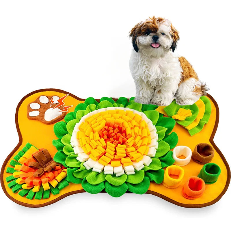 Tapis de recherche chien os jaune 