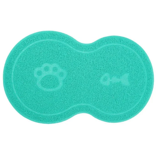 Tapis de sol gamelle chien de couleur turquoise