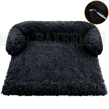 Tapis pour chien lavable en machine noir carre
