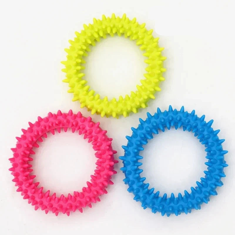 anneaux en caoutchouc pour chien résistant de couleurs aléatoires 