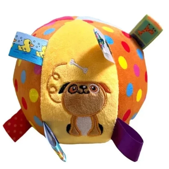 Peluche pour chien balle de couleur noir et blanc. Image produit Boutiquechien