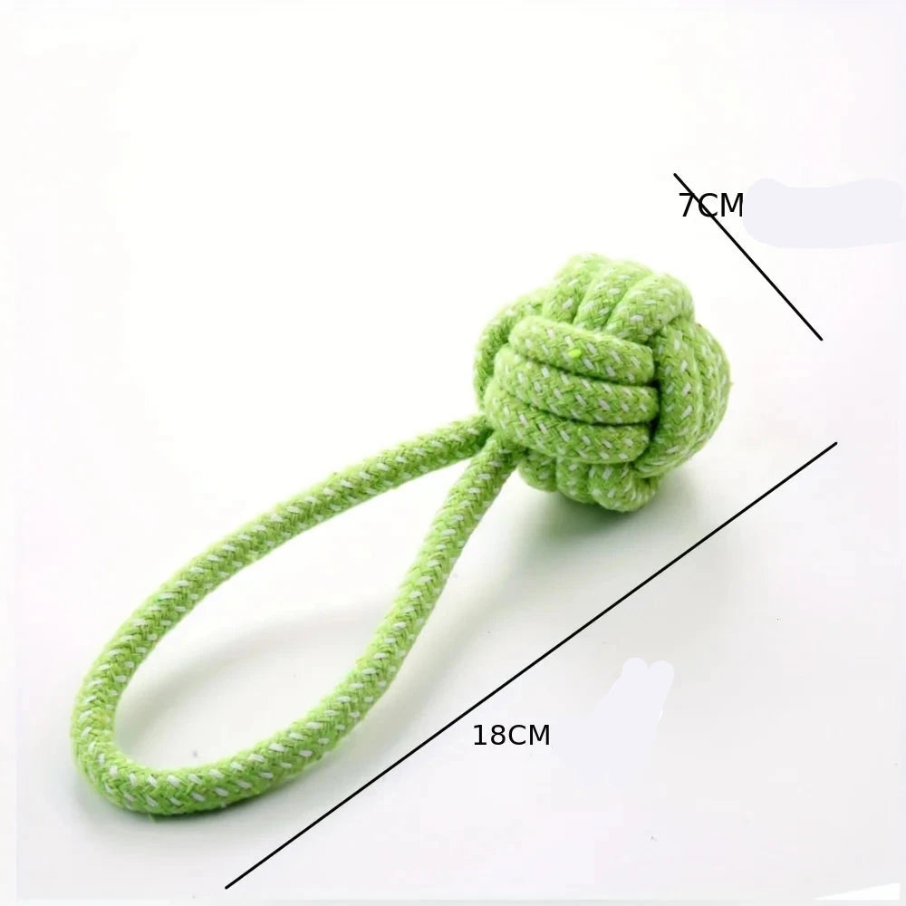 dimension de la balle résistante pour chien de couleur verte. Image produit Boutiquechien 
