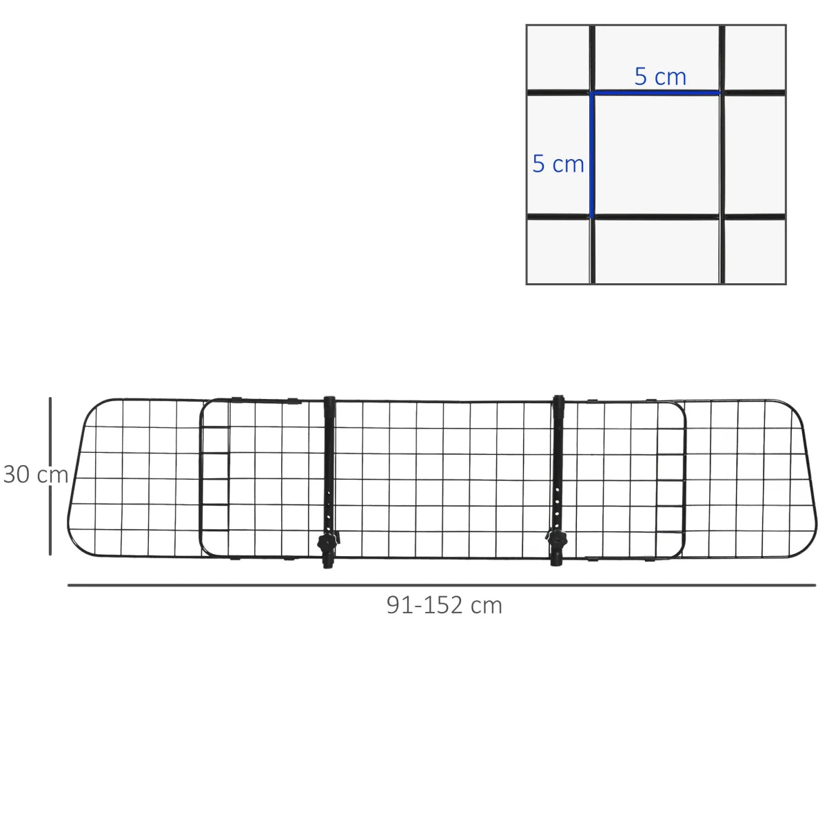 Barre protection chien voiture dimensions