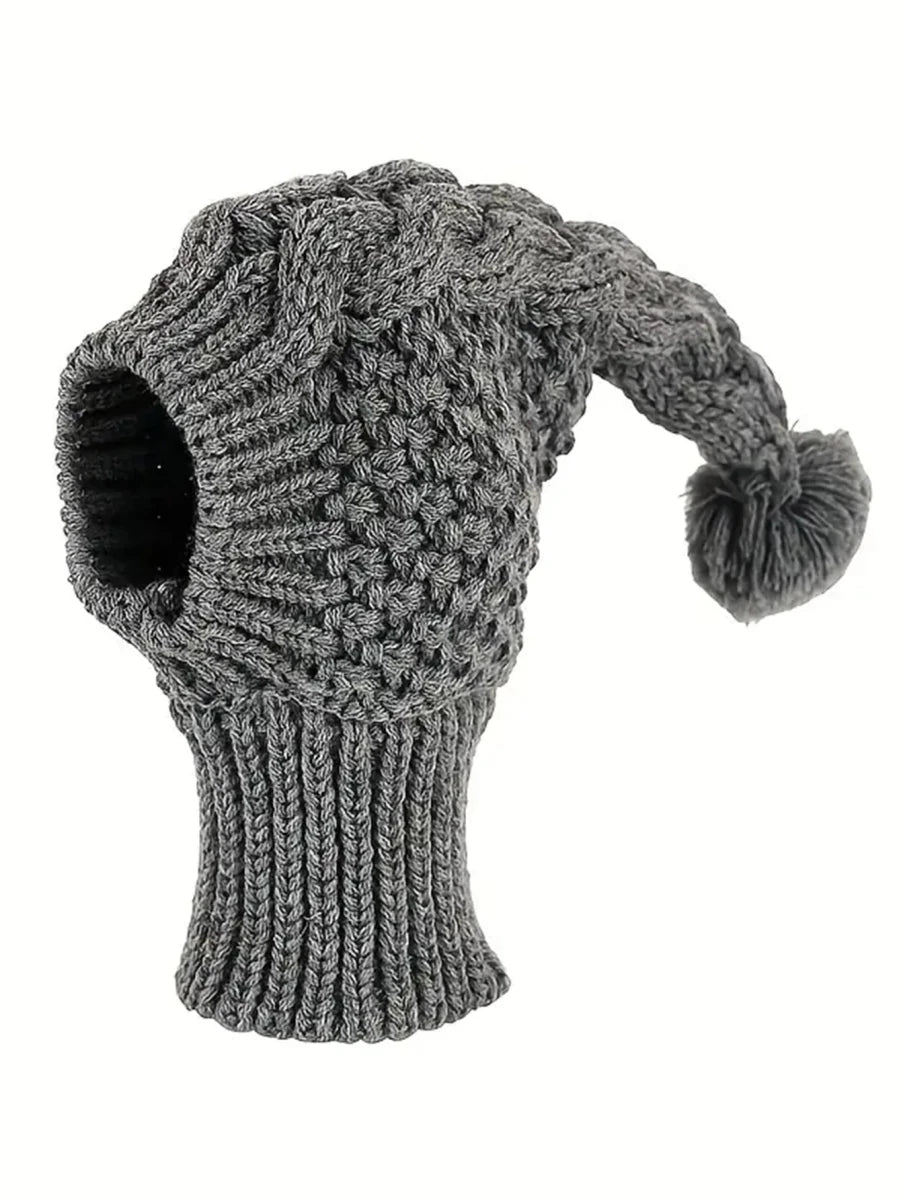 Bonnet pour chien intégral de couleur gris avec cagoule complète. Image produit Boutiquechien