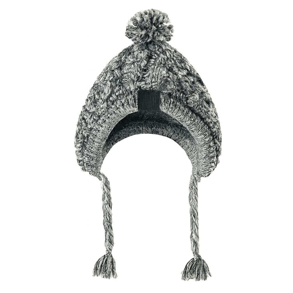 Bonnet pour chien avec pompons de couleur gris. Image produit Boutiquechien