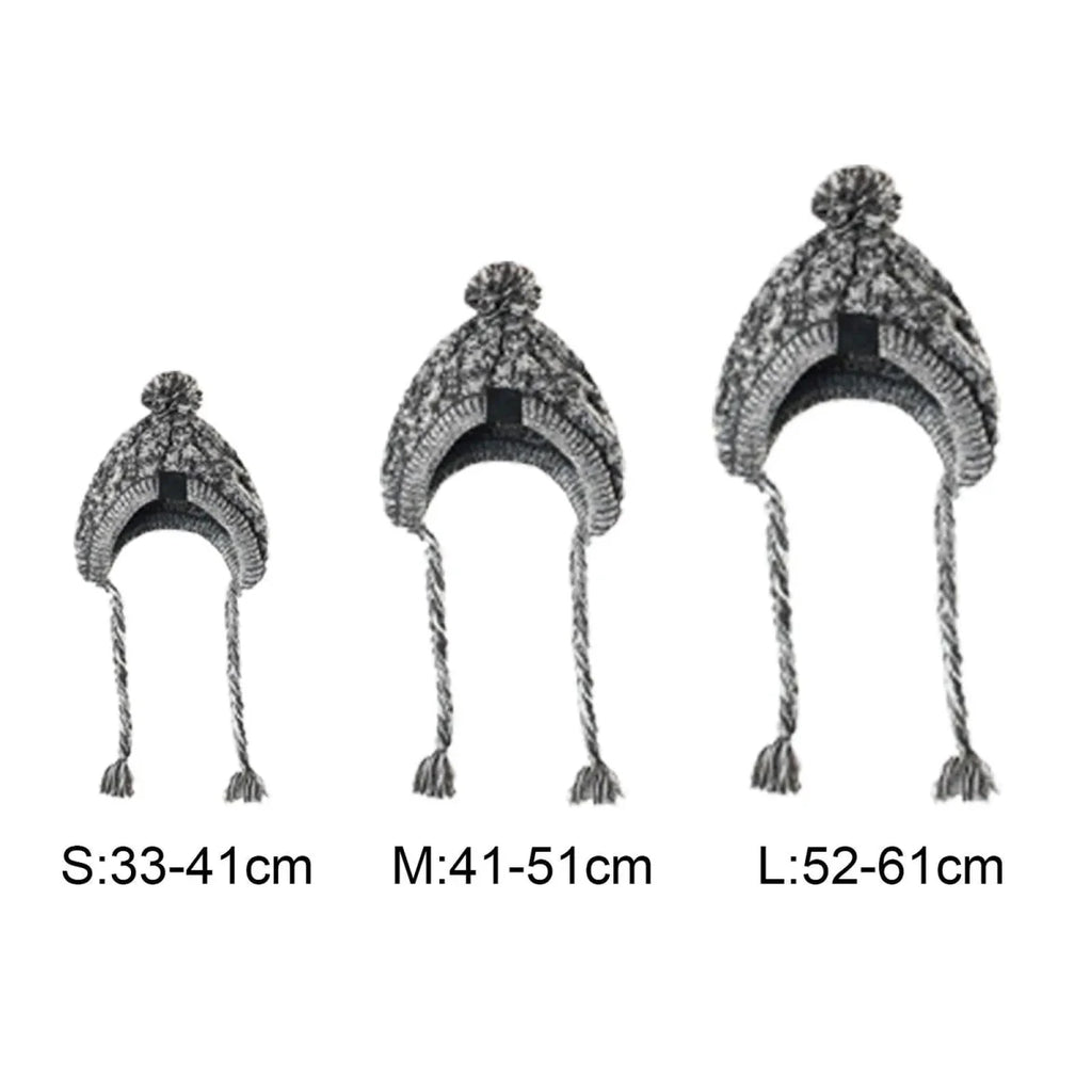 Toutes les dimensions en Cm du bonnet pour chien de couleur gris. Image produit Boutiquechien