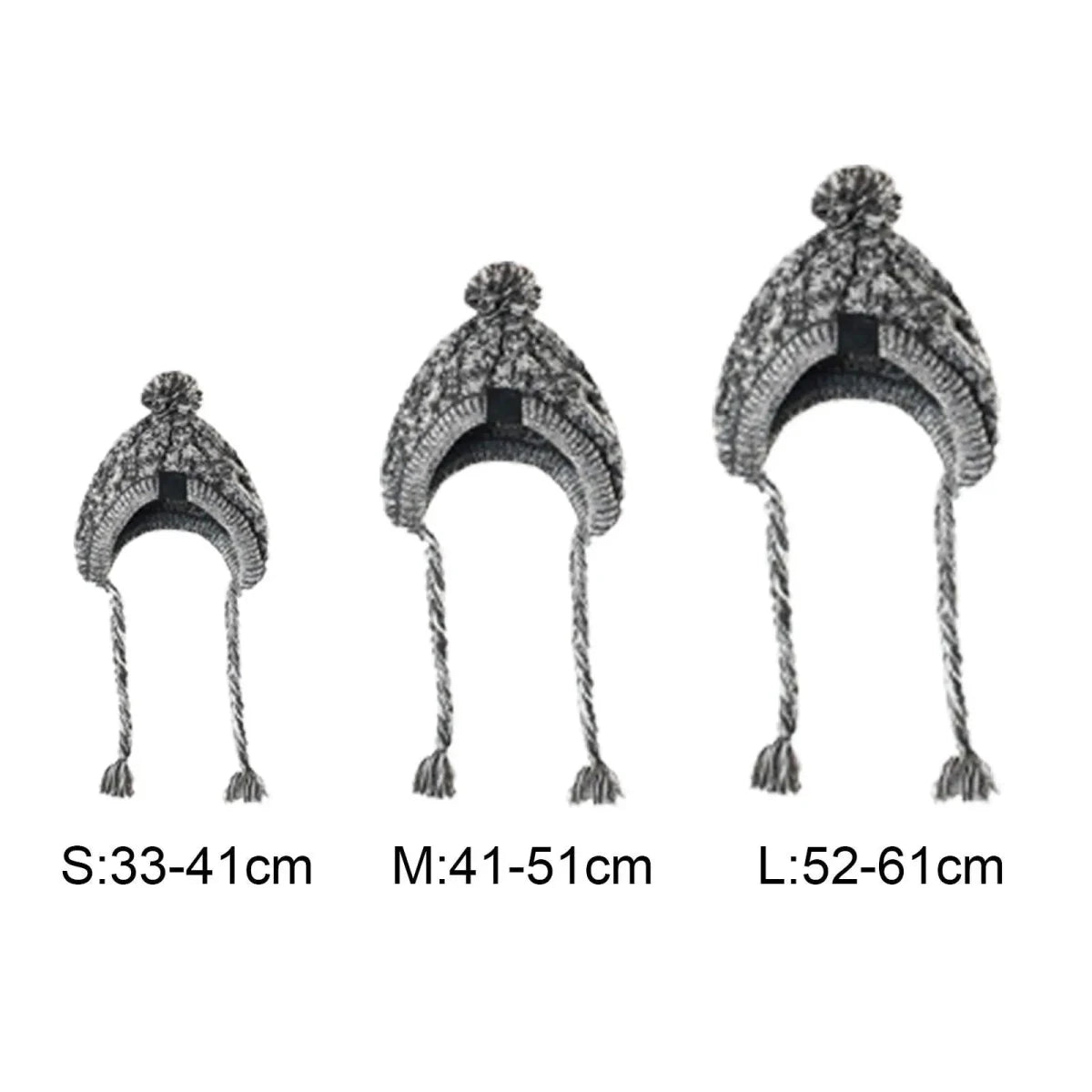 Toutes les dimensions en Cm du bonnet pour chien de couleur gris. Image produit Boutiquechien