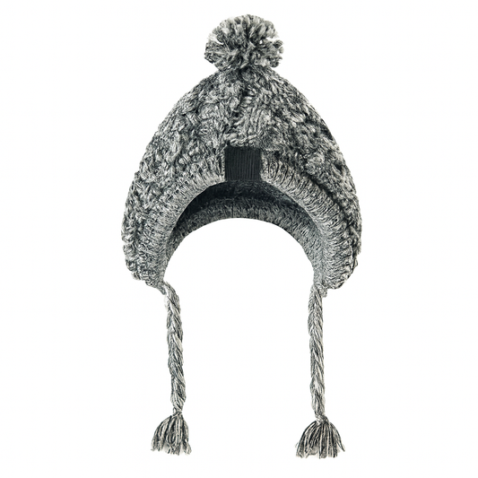 Bonnet pour chien avec pompons de couleur gris. Image produit Boutiquechien
