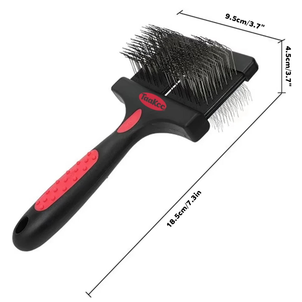 Brosse chien carde double dimensions