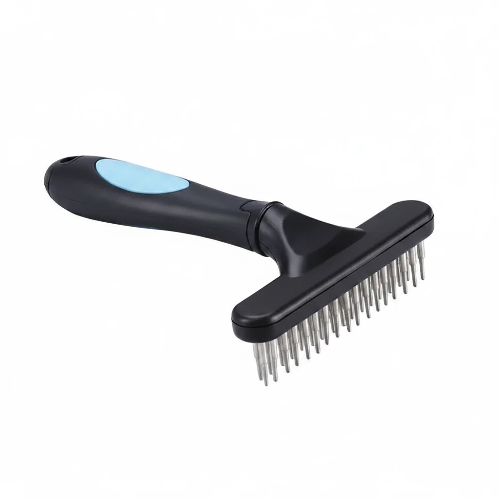 Brosse étrille chien bleu