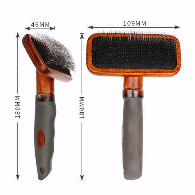 Brosse pour chien professionnelle dimensions total de la brosse en bois 